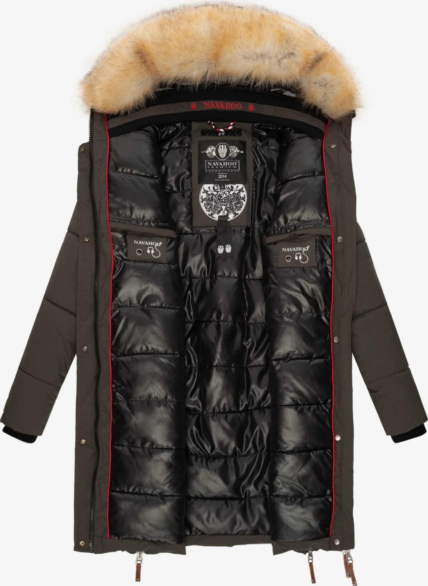Navahoo Wintermantels Wintermantel Halina Dames Antraciet 5 Navahoo Wintermantels Wintermantel Halina Dames Antraciet - Afbeelding 5