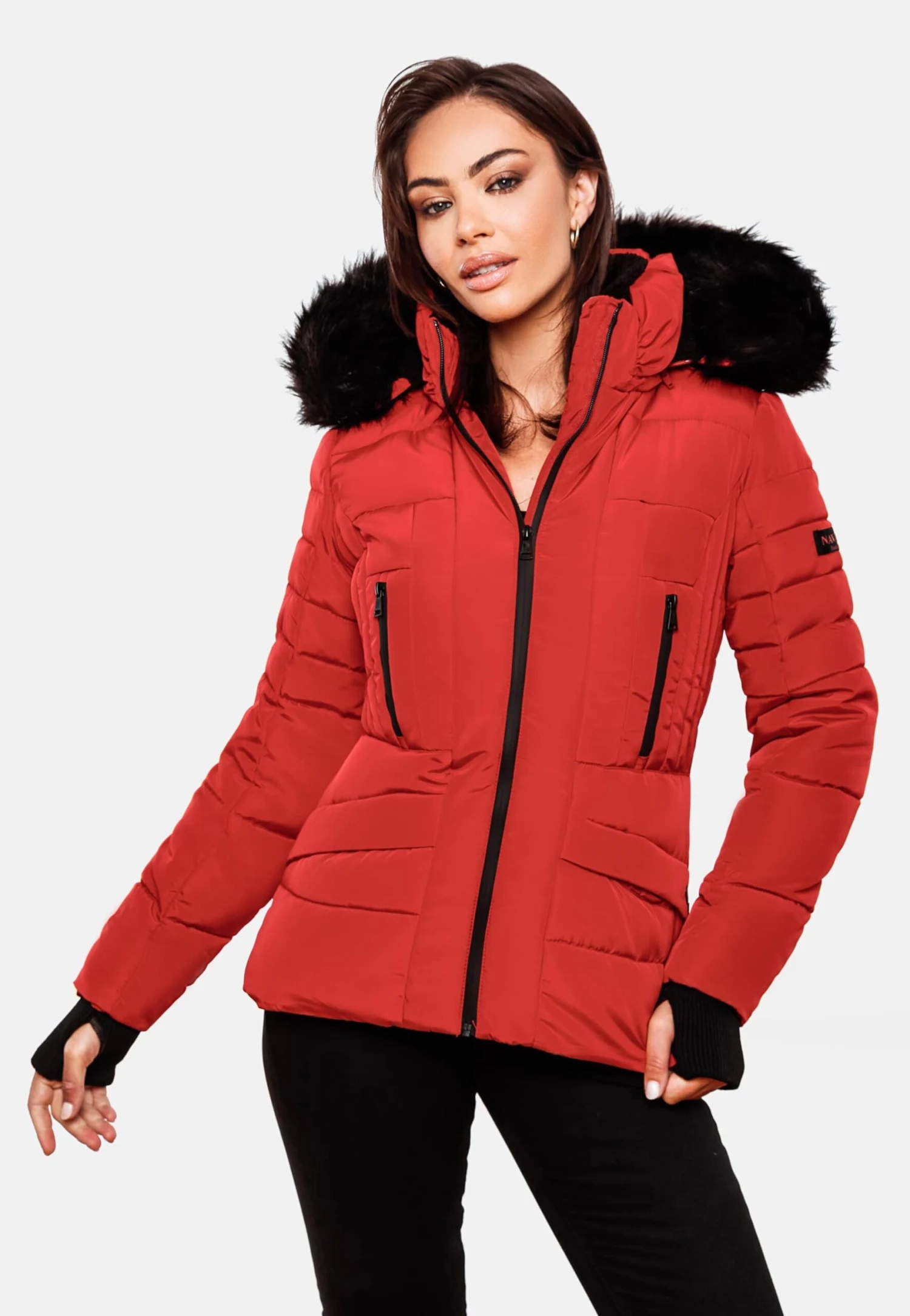 Navahoo Winterjassen Winterjas Adele Dames Rood 5 Navahoo Winterjassen Winterjas Adele Dames Rood - Afbeelding 5