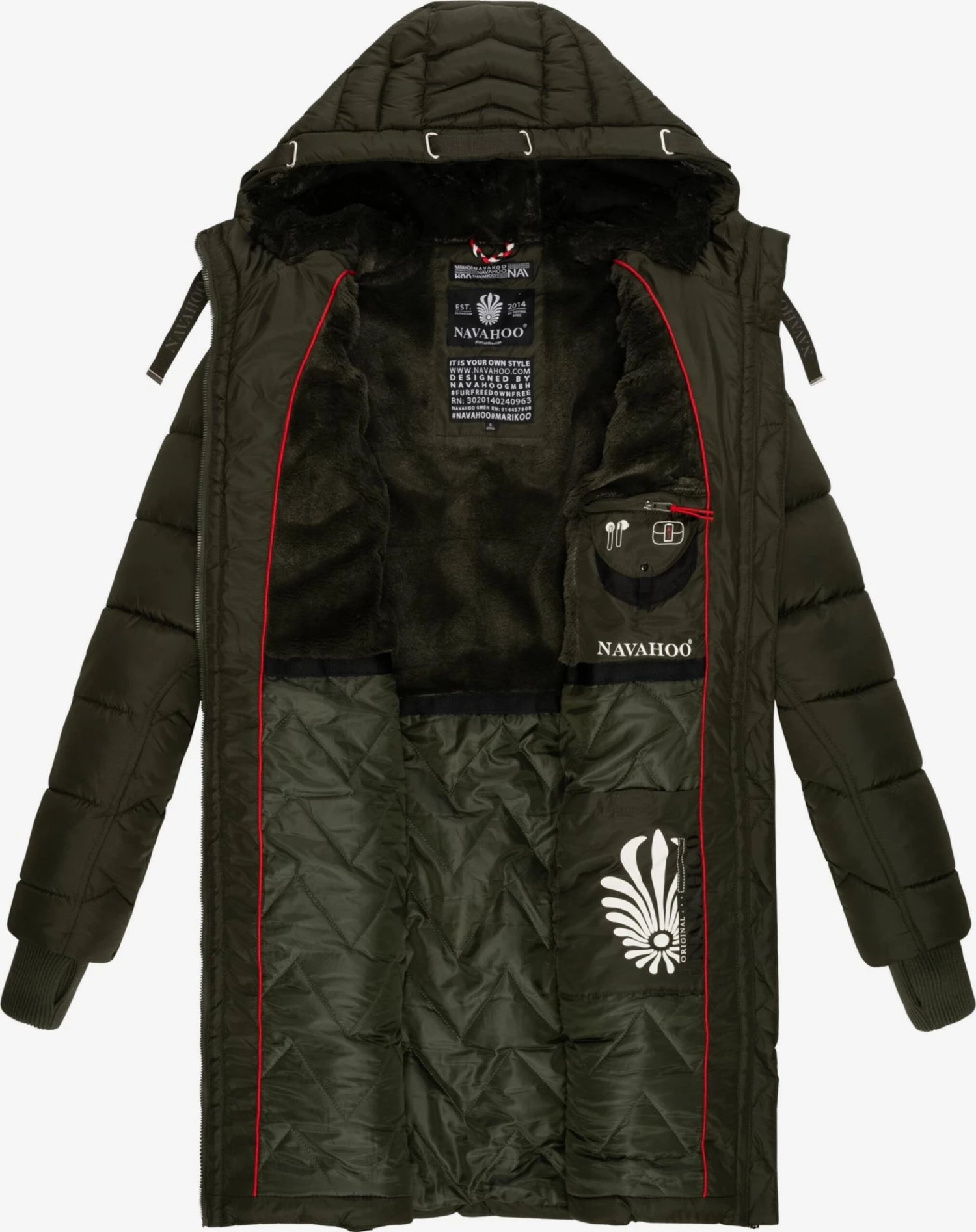 Navahoo Wintermantels Wintermantel Alpenveilchen Dames Olijfgroen 5 Navahoo Wintermantels Wintermantel Alpenveilchen Dames Olijfgroen - Afbeelding 5