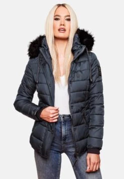 Navahoo Winterjassen Winterjas Zuckerbiene Dames Blauw -Navahoo 0aa90959f94ff1f9e94fdaed18e2fd8a