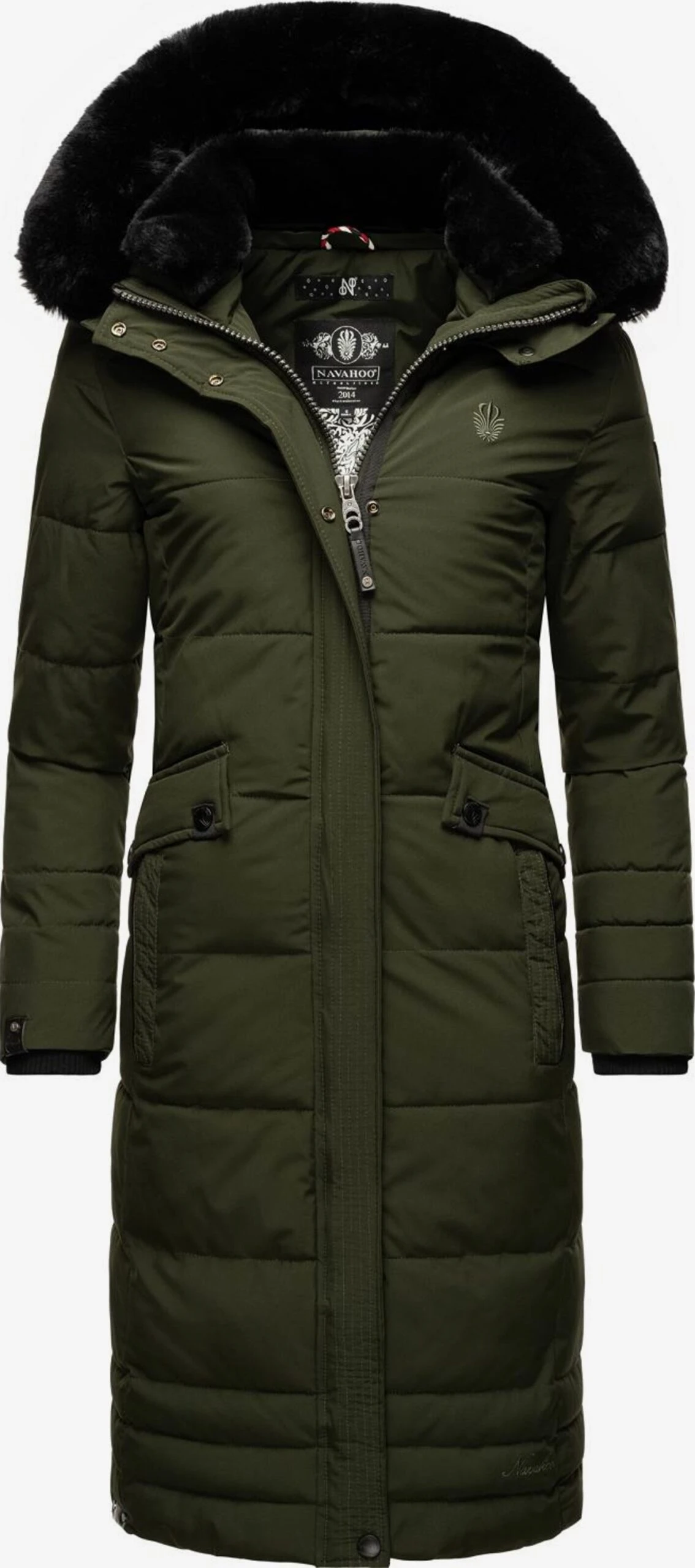 Navahoo Wintermantels Wintermantel Fahmiyaa Dames Olijfgroen 1 Navahoo Wintermantels Wintermantel Fahmiyaa Dames Olijfgroen