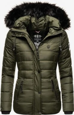 Navahoo Winterjassen Winterjas Zuckerbiene Dames Olijfgroen