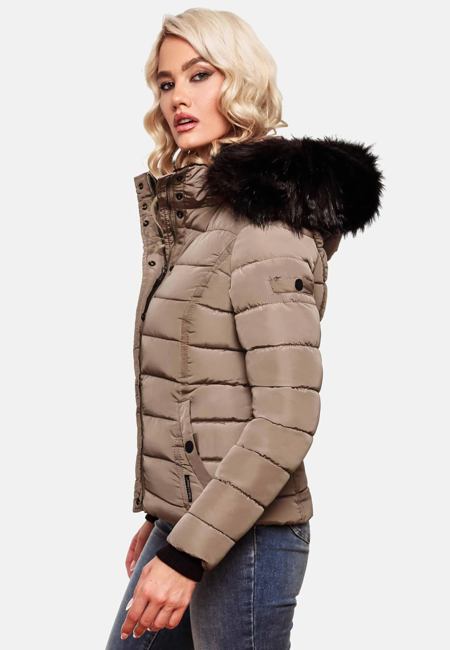 Navahoo Winterjassen Winterjas Miamor Dames Taupe 7 Navahoo Winterjassen Winterjas Miamor Dames Taupe - Afbeelding 7
