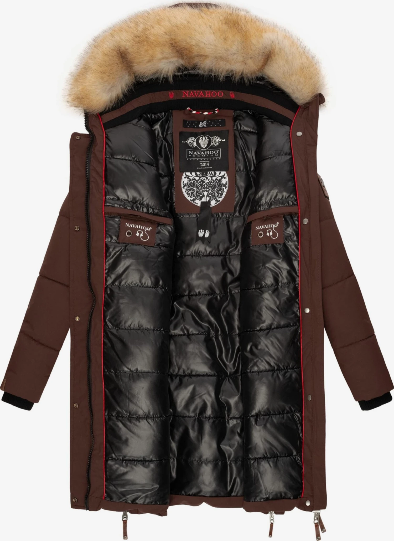 Navahoo Wintermantels Wintermantel Halina Dames Bruin 5 Navahoo Wintermantels Wintermantel Halina Dames Bruin - Afbeelding 5