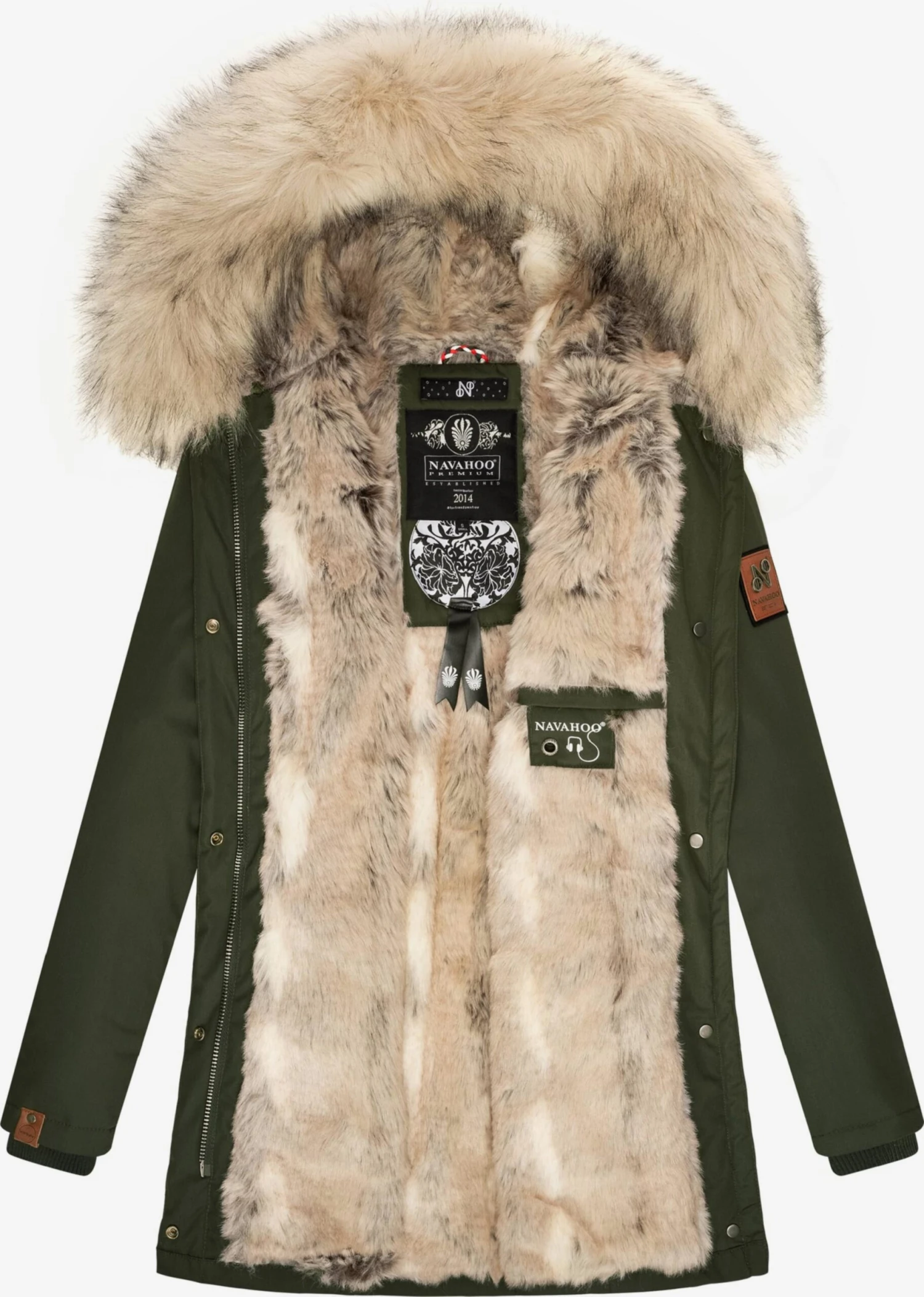 Navahoo Parkas Winterparka Cristal Dames Olijfgroen 4 Navahoo Parkas Winterparka Cristal Dames Olijfgroen - Afbeelding 4