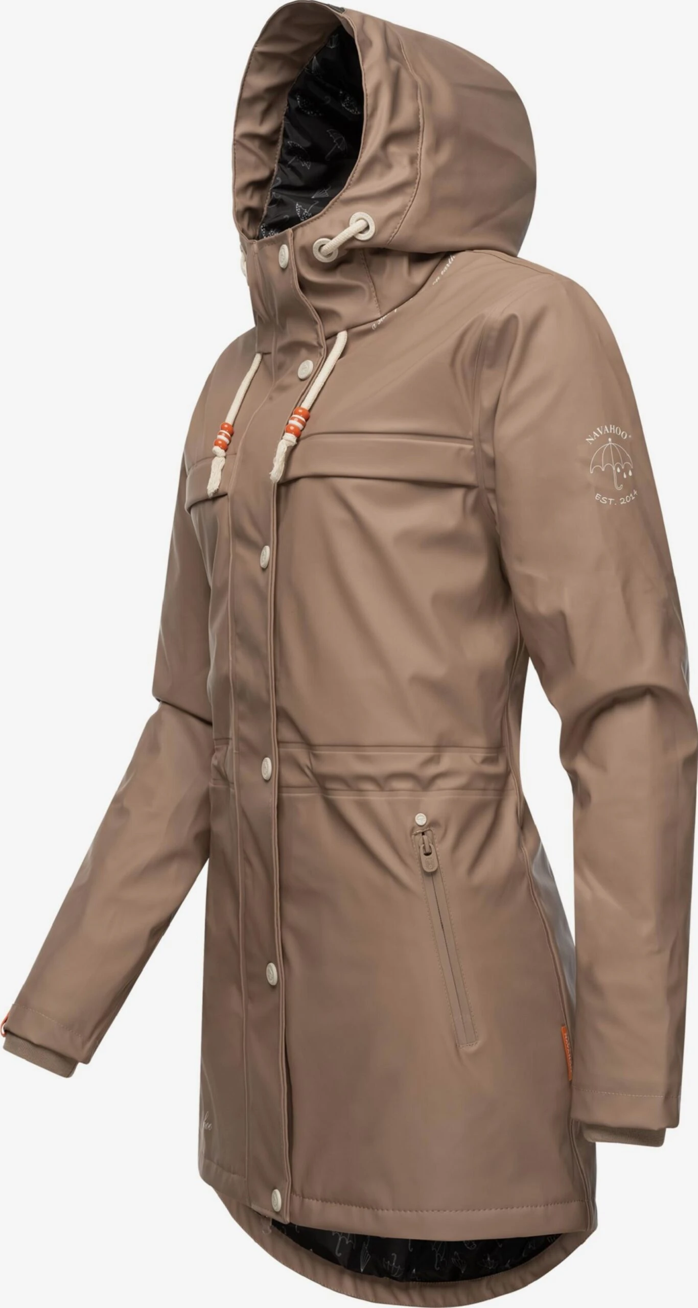 Navahoo Regenmantels Tussenmantel Rainy Forest Dames Lichtbruin 2 Navahoo Regenmantels Tussenmantel Rainy Forest Dames Lichtbruin - Afbeelding 2