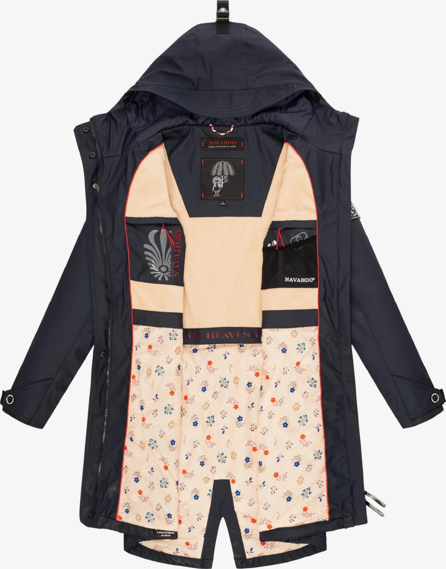 Navahoo Regenmantels Tussenmantel Schötchen Dames Donkerblauw 5 Navahoo Regenmantels Tussenmantel Schötchen Dames Donkerblauw - Afbeelding 5