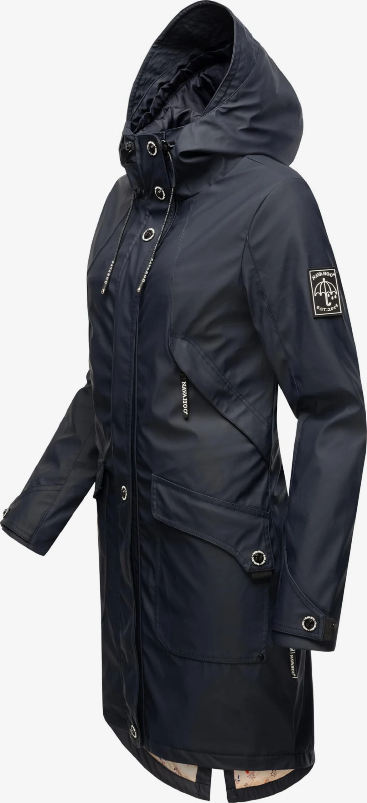 Navahoo Regenmantels Tussenmantel Schötchen Dames Donkerblauw 2 Navahoo Regenmantels Tussenmantel Schötchen Dames Donkerblauw - Afbeelding 2