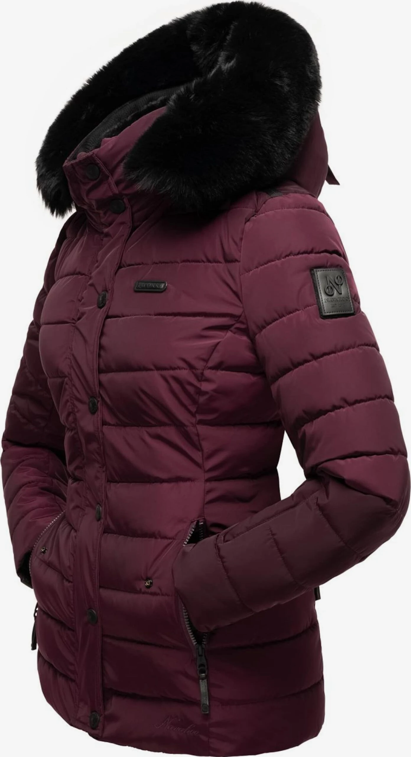 Navahoo Winterjassen Winterjas Milianaa Dames Aubergine 2 Navahoo Winterjassen Winterjas Milianaa Dames Aubergine - Afbeelding 2