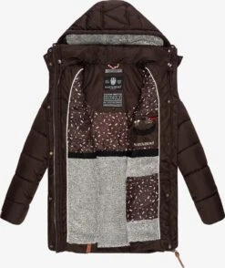 Navahoo Wintermantels Wintermantel Dalie Dames Chocoladebruin -Navahoo 40325106067e15e0a7f1b7e46a26adb9