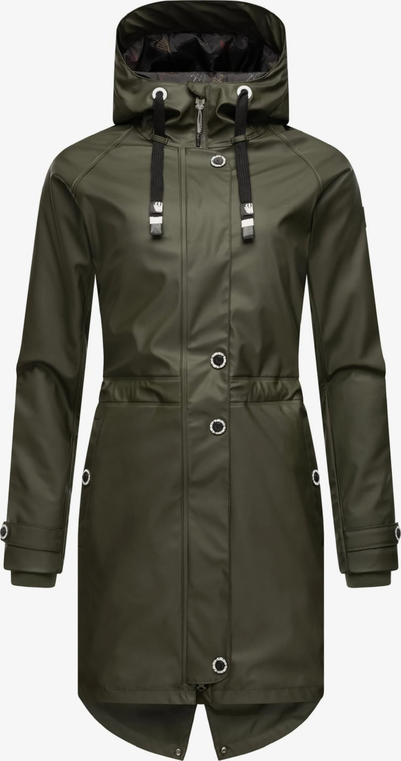 Navahoo Regenmantels Functionele Mantel Rainy Flower Dames Kaki 1 Navahoo Regenmantels Functionele Mantel Rainy Flower Dames Kaki