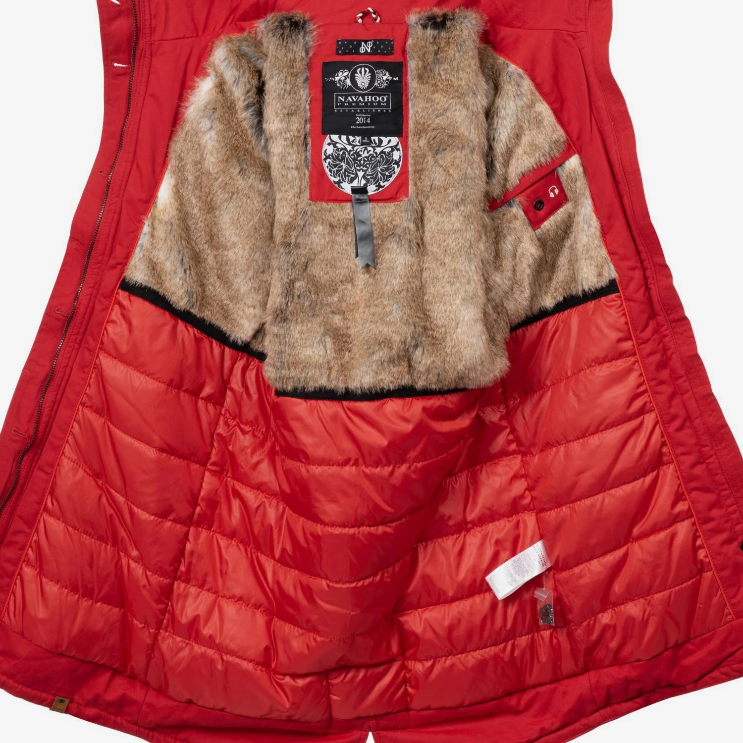 Navahoo Parkas Winterparka Kin-Joo Dames Vuurrood 4 Navahoo Parkas Winterparka Kin-Joo Dames Vuurrood - Afbeelding 4