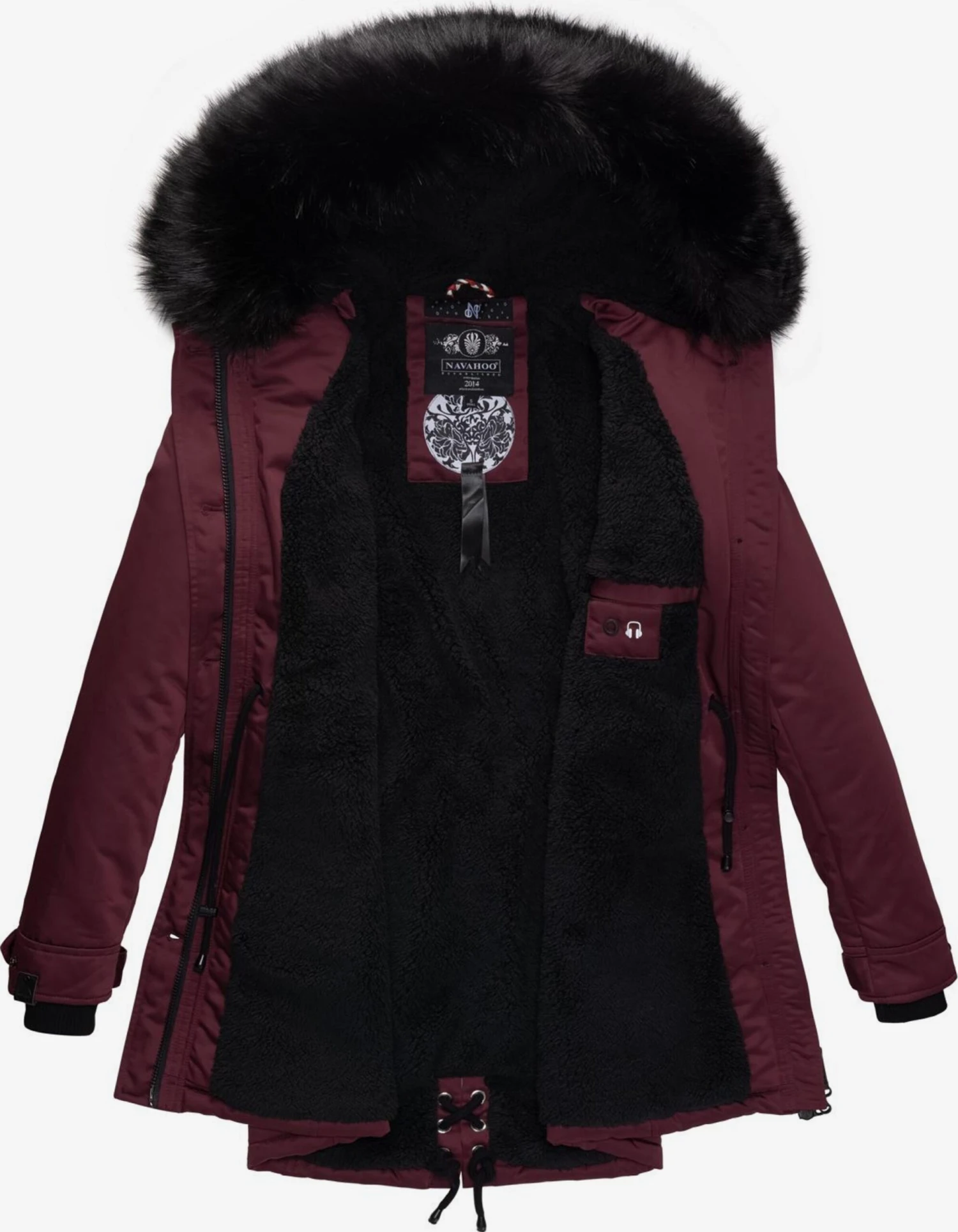 Navahoo Parkas Winterparka Dames Wijnrood 4 Navahoo Parkas Winterparka Dames Wijnrood - Afbeelding 4