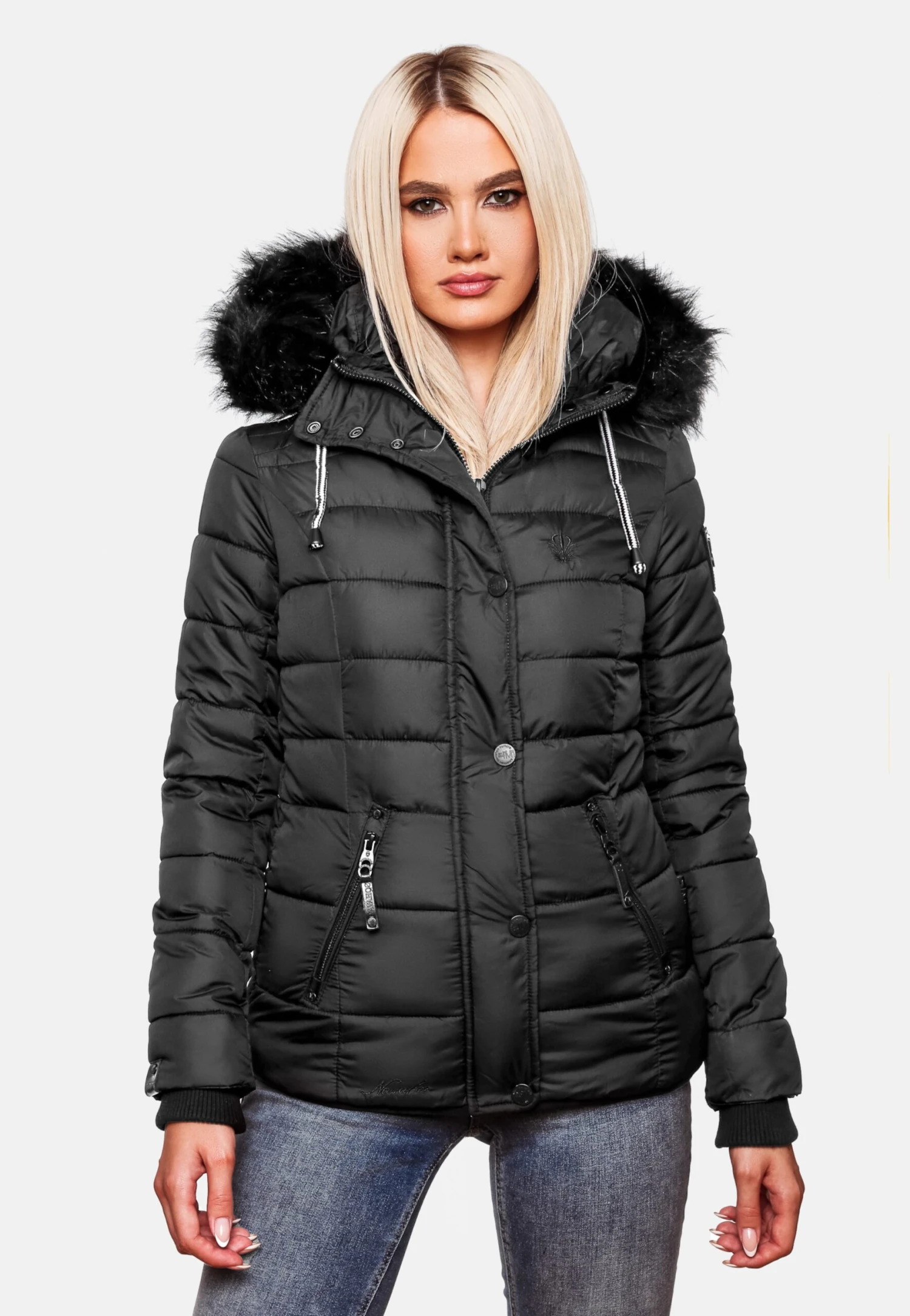 Navahoo Winterjassen Winterjas Zuckerbiene Dames Zwart 7 Navahoo Winterjassen Winterjas Zuckerbiene Dames Zwart - Afbeelding 7