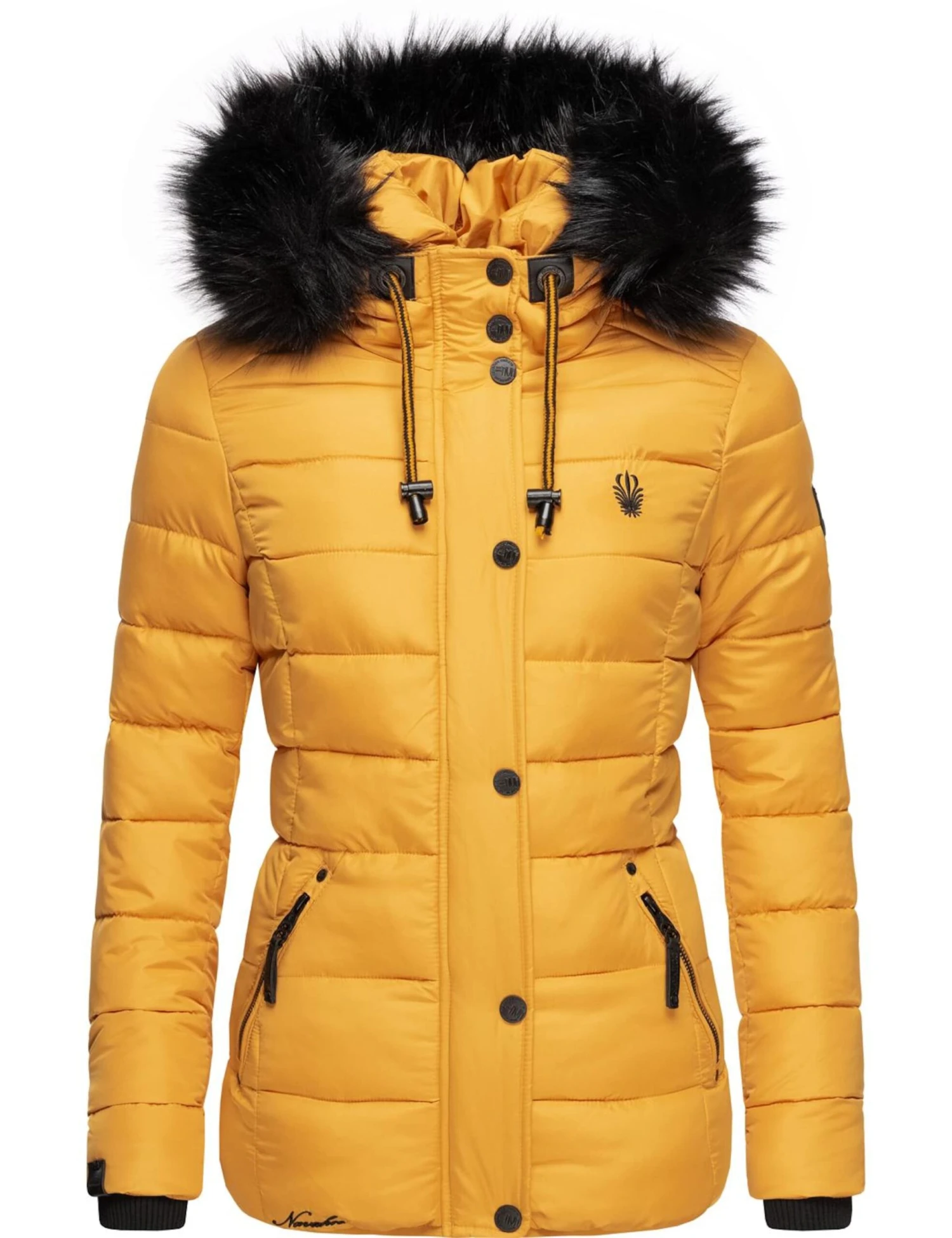 Navahoo Winterjassen Winterjas Zuckerbiene Dames Geel 6 Navahoo Winterjassen Winterjas Zuckerbiene Dames Geel - Afbeelding 6