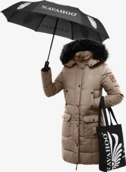 Navahoo Wintermantels Wintermantel Cosimaa Dames Chamois -Navahoo 6d18ae11bdaab8fcbd57844a2c894923