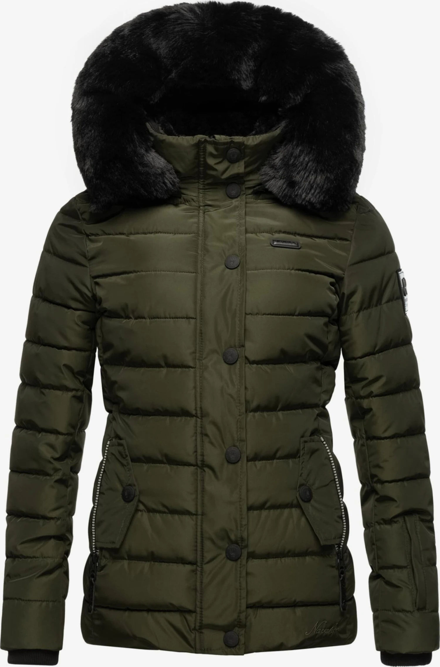 Navahoo Winterjassen Winterjas Milianaa Dames Kaki 4 Navahoo Winterjassen Winterjas Milianaa Dames Kaki - Afbeelding 4