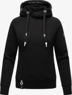 Navahoo Hoodies Sweatshirt Liebesmäuschen Dames Zwart