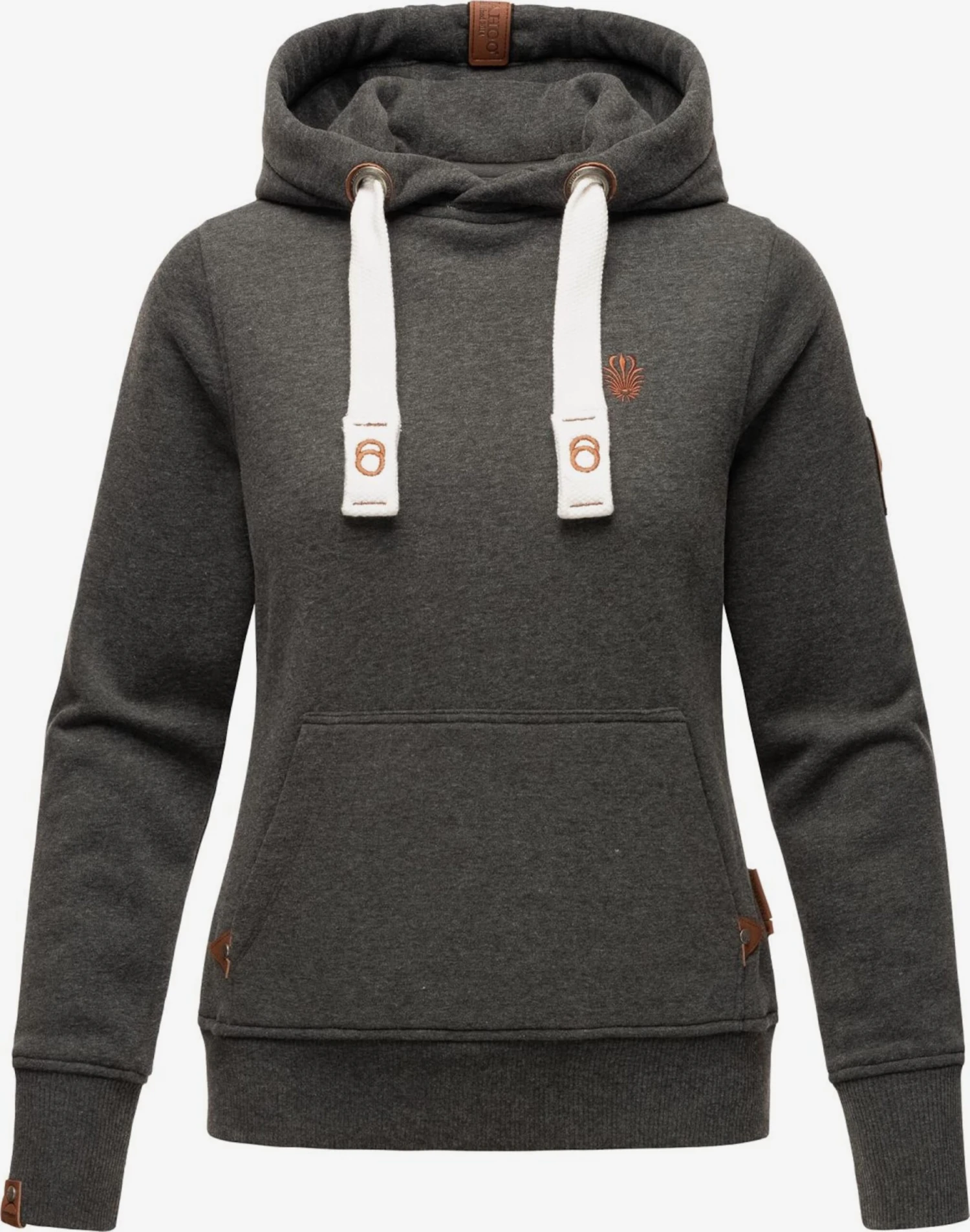 Navahoo Hoodies Sweatshirt Damlaa Dames Grijs Gemêleerd