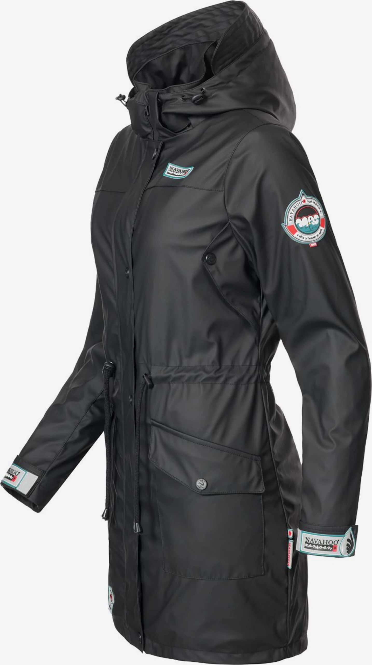 Navahoo Regenmantels Tussenmantel Deike Dames Zwart 3 Navahoo Regenmantels Tussenmantel Deike Dames Zwart - Afbeelding 3