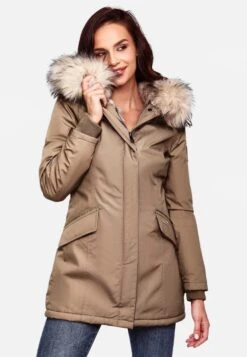 Navahoo Parkas Winterparka Cristal Dames Lichtbruin -Navahoo 7747b79f06e3e3f7a4eb8e42ff5368fc