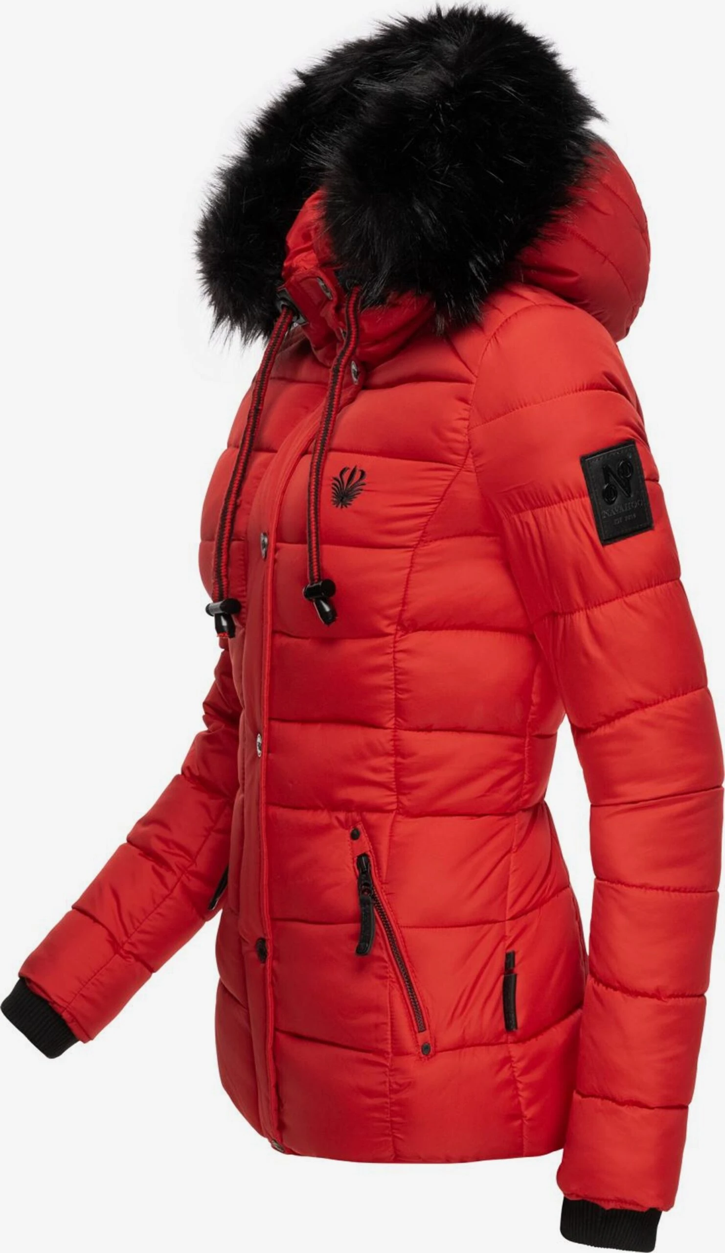 Navahoo Winterjassen Winterjas Zuckerbiene Dames Knalrood 3 Navahoo Winterjassen Winterjas Zuckerbiene Dames Knalrood - Afbeelding 3