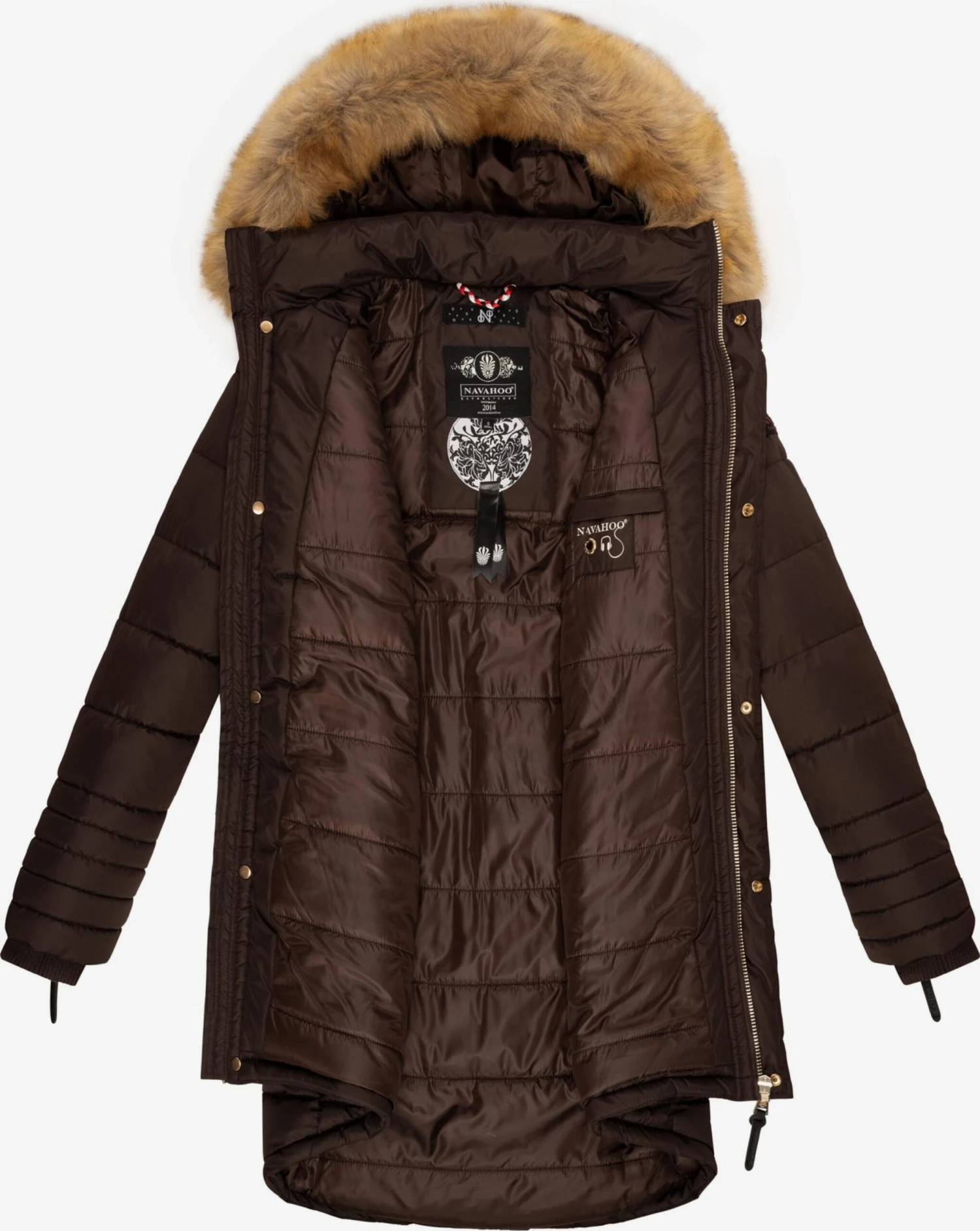 Navahoo Wintermantels Wintermantel Papaya Dames Kastanjebruin 5 Navahoo Wintermantels Wintermantel Papaya Dames Kastanjebruin - Afbeelding 5