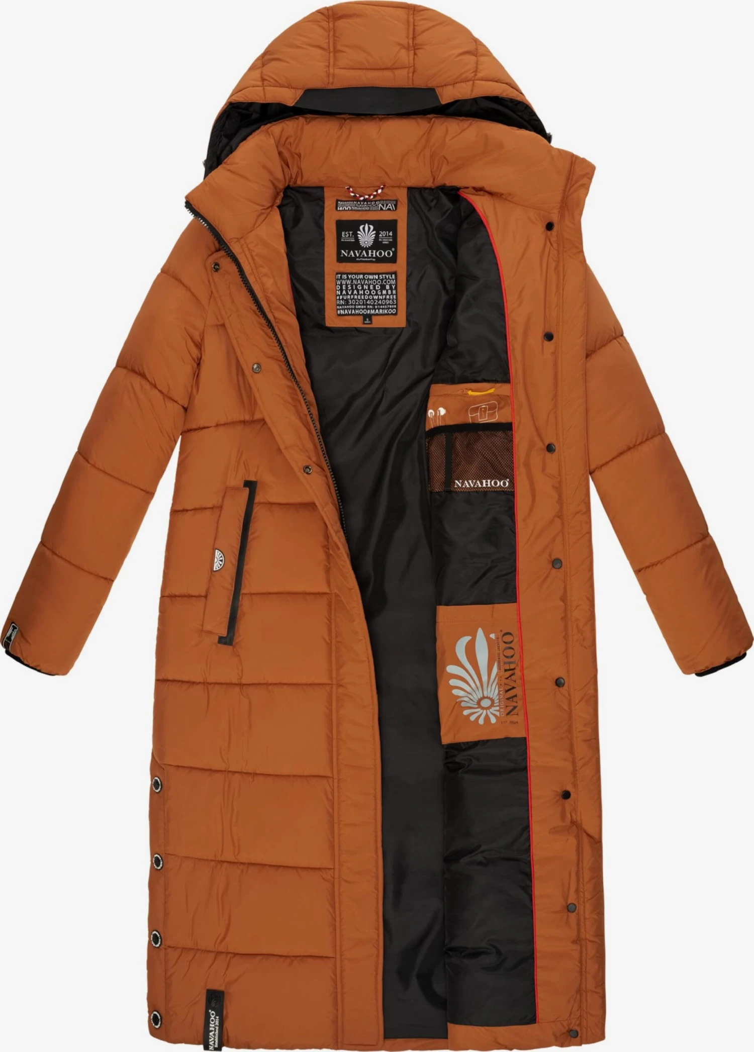 Navahoo Regenmantels Functionele Mantel Isalie Dames Cognac 5 Navahoo Regenmantels Functionele Mantel Isalie Dames Cognac - Afbeelding 5