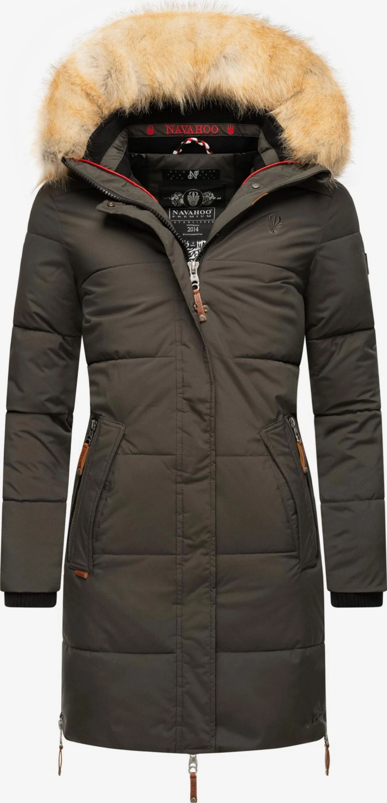 Navahoo Wintermantels Wintermantel Halina Dames Antraciet 1 Navahoo Wintermantels Wintermantel Halina Dames Antraciet