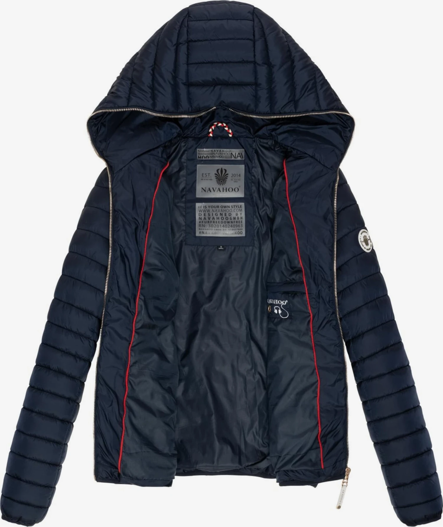 Navahoo Tussenjassen Tussenjas Ich Bin Hübsch Dames Nachtblauw 4 Navahoo Tussenjassen Tussenjas Ich Bin Hübsch Dames Nachtblauw - Afbeelding 4