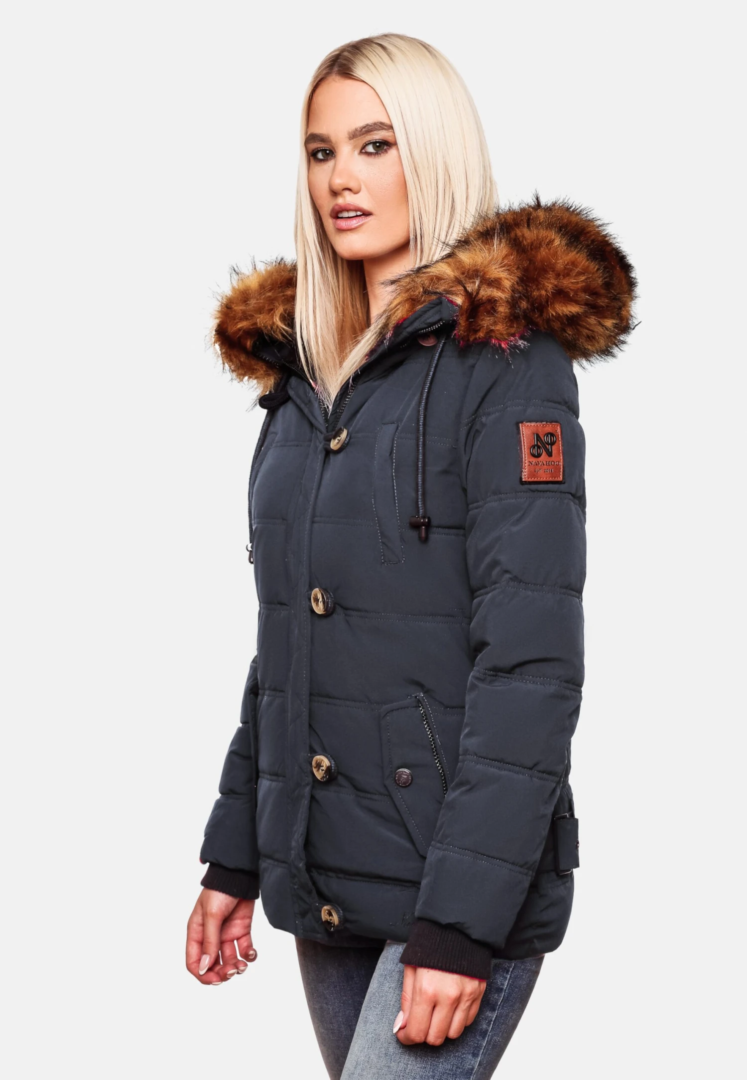 Navahoo Winterjassen Winterjas Zoja Dames Donkerblauw 7 Navahoo Winterjassen Winterjas Zoja Dames Donkerblauw - Afbeelding 7
