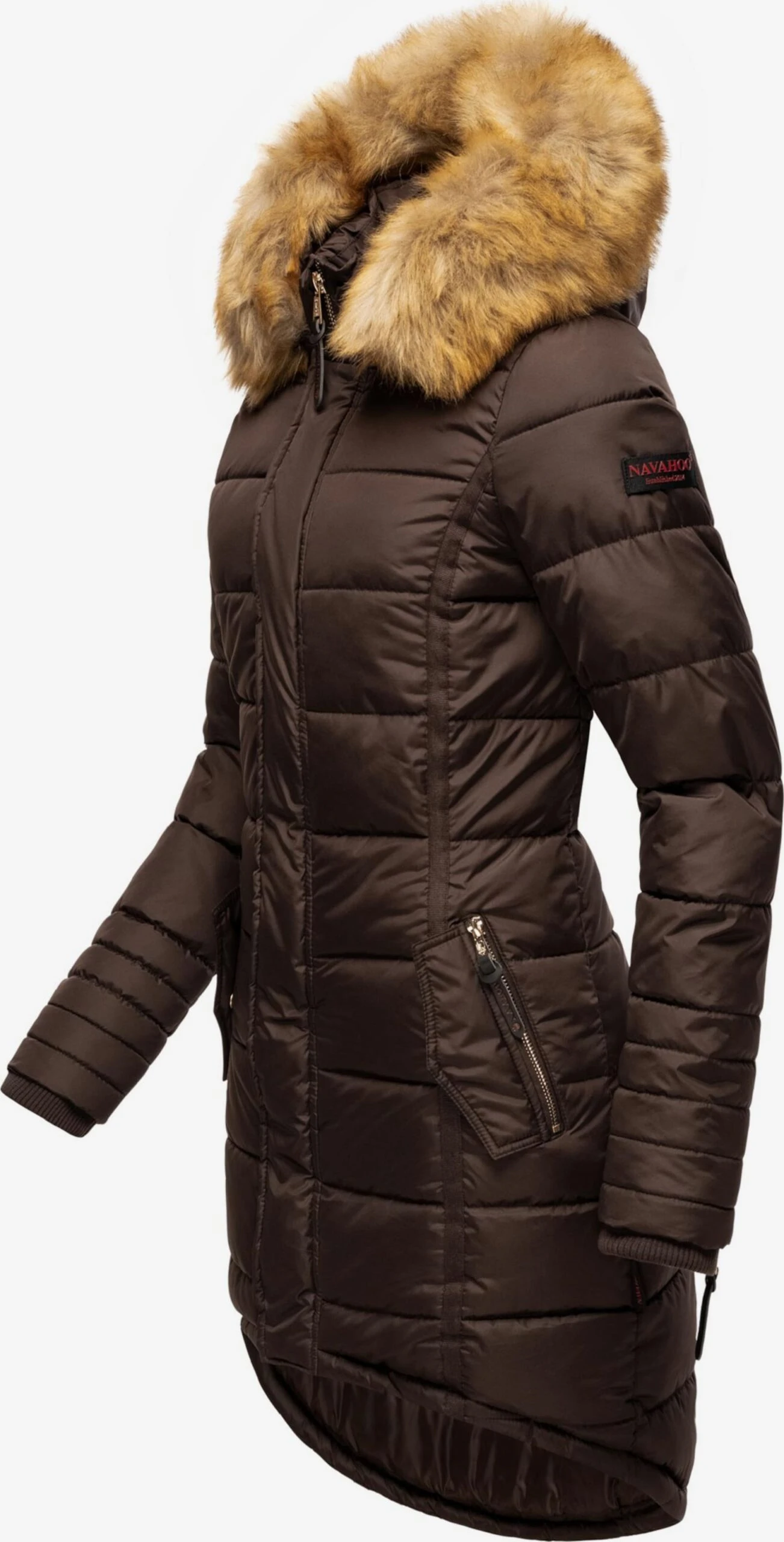 Navahoo Wintermantels Wintermantel Papaya Dames Kastanjebruin 2 Navahoo Wintermantels Wintermantel Papaya Dames Kastanjebruin - Afbeelding 2