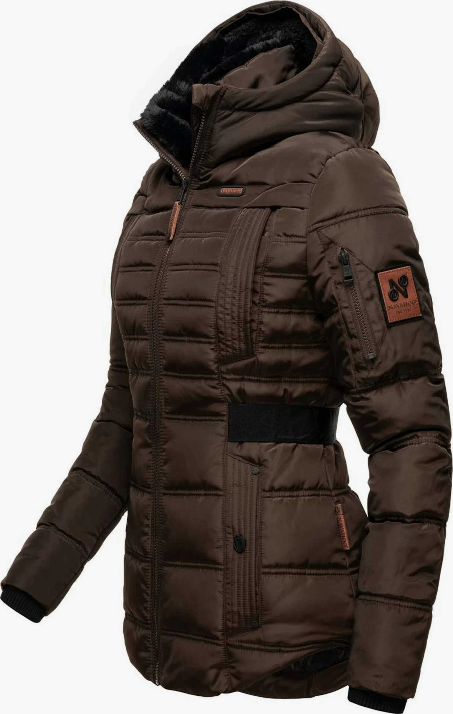 Navahoo Winterjassen Winterjas Melikaa Dames Chocoladebruin 2 Navahoo Winterjassen Winterjas Melikaa Dames Chocoladebruin - Afbeelding 2