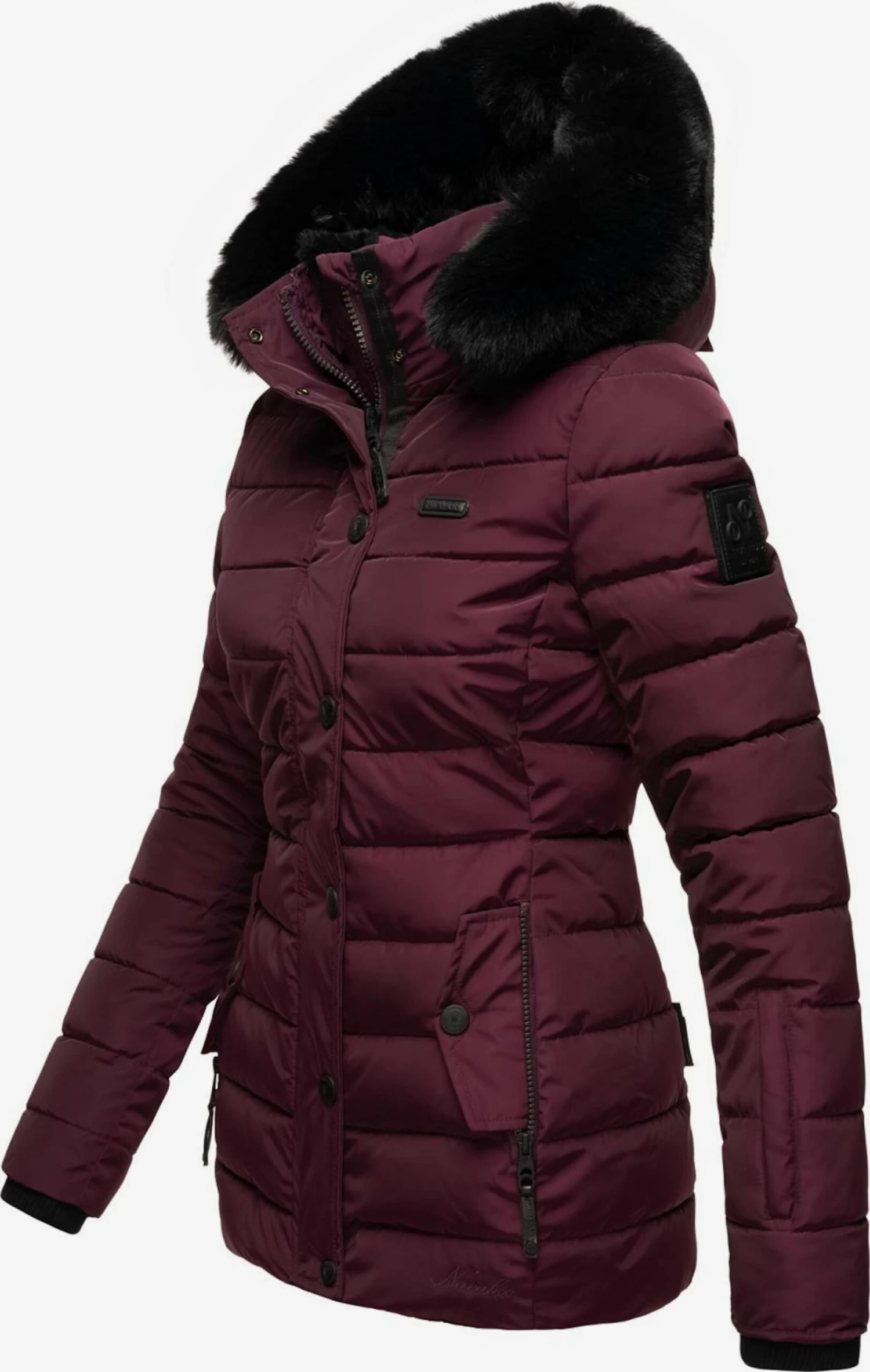 Navahoo Winterjassen Winterjas Milianaa Dames Aubergine 5 Navahoo Winterjassen Winterjas Milianaa Dames Aubergine - Afbeelding 5