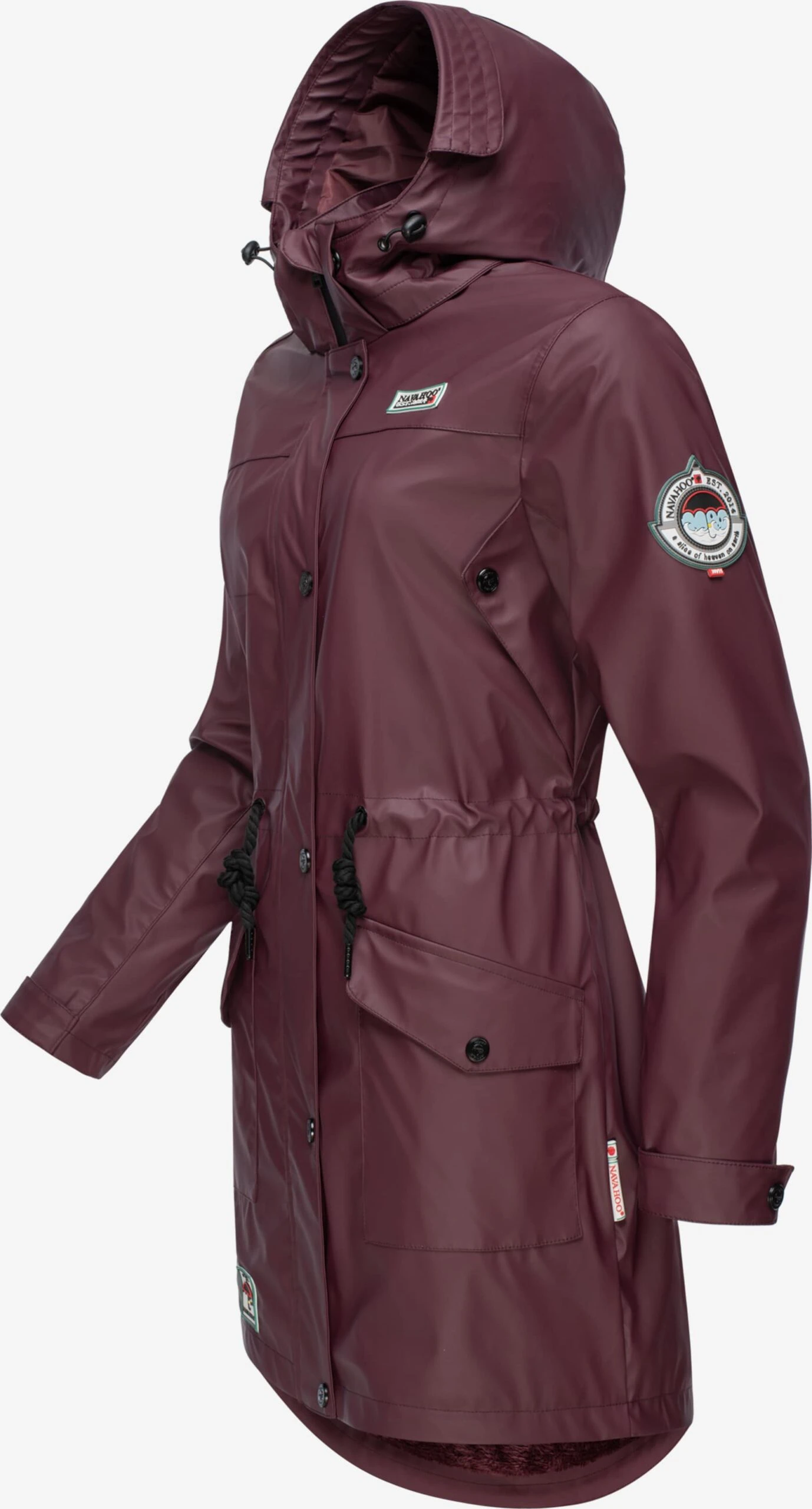 Navahoo Regenmantels Tussenmantel Deike Dames Bourgogne 2 Navahoo Regenmantels Tussenmantel Deike Dames Bourgogne - Afbeelding 2