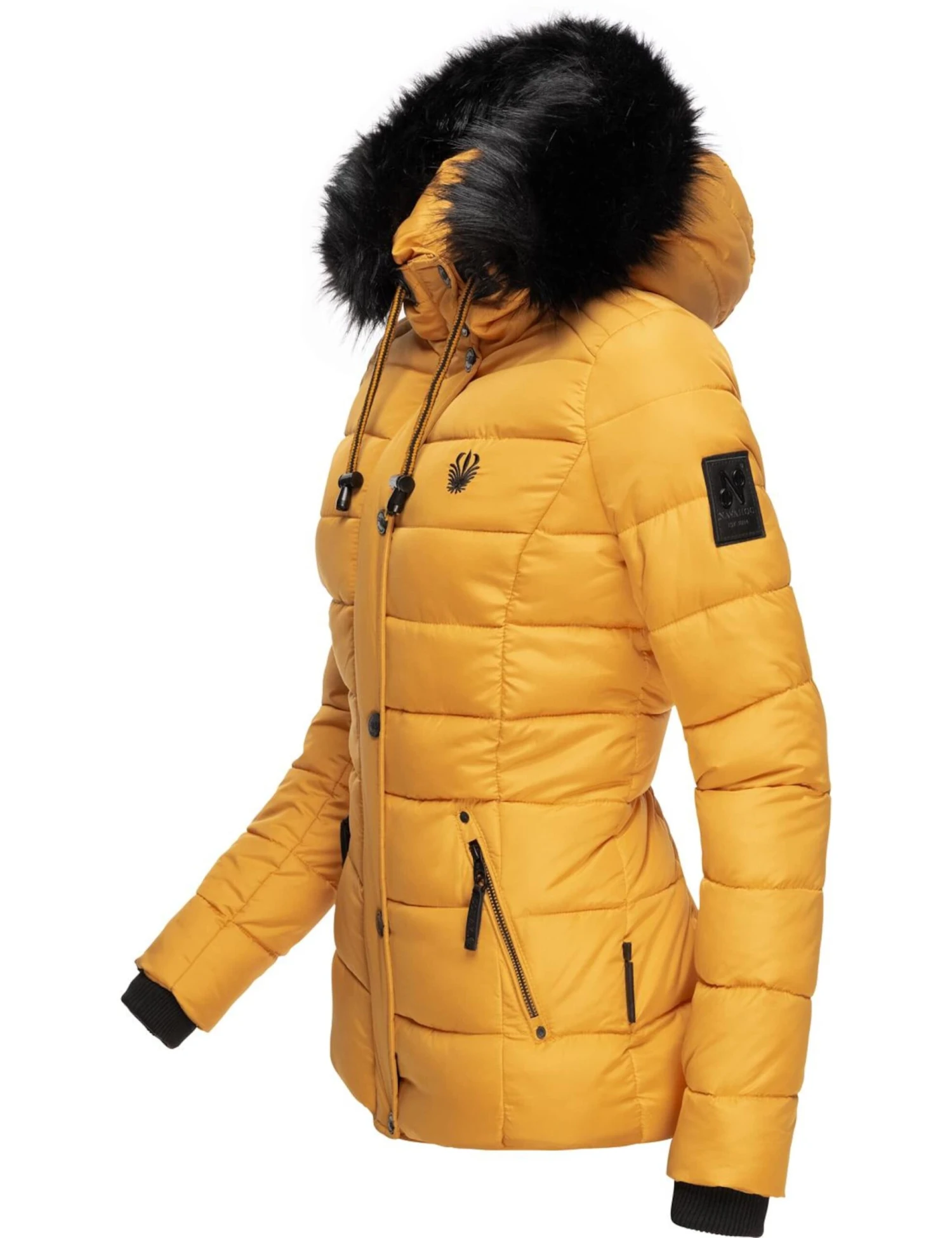 Navahoo Winterjassen Winterjas Zuckerbiene Dames Geel 4 Navahoo Winterjassen Winterjas Zuckerbiene Dames Geel - Afbeelding 4