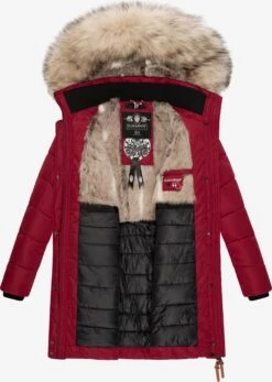 Navahoo Wintermantels Wintermantel Paula Dames Wijnrood -Navahoo c6634a43b9243d162e74df943e1a9c79