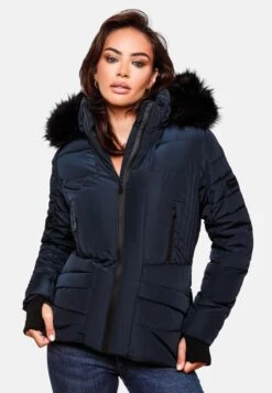 Navahoo Winterjassen Winterjas Adele Dames Donkerblauw -Navahoo cc1005e855a394b78a4720f2325fd372