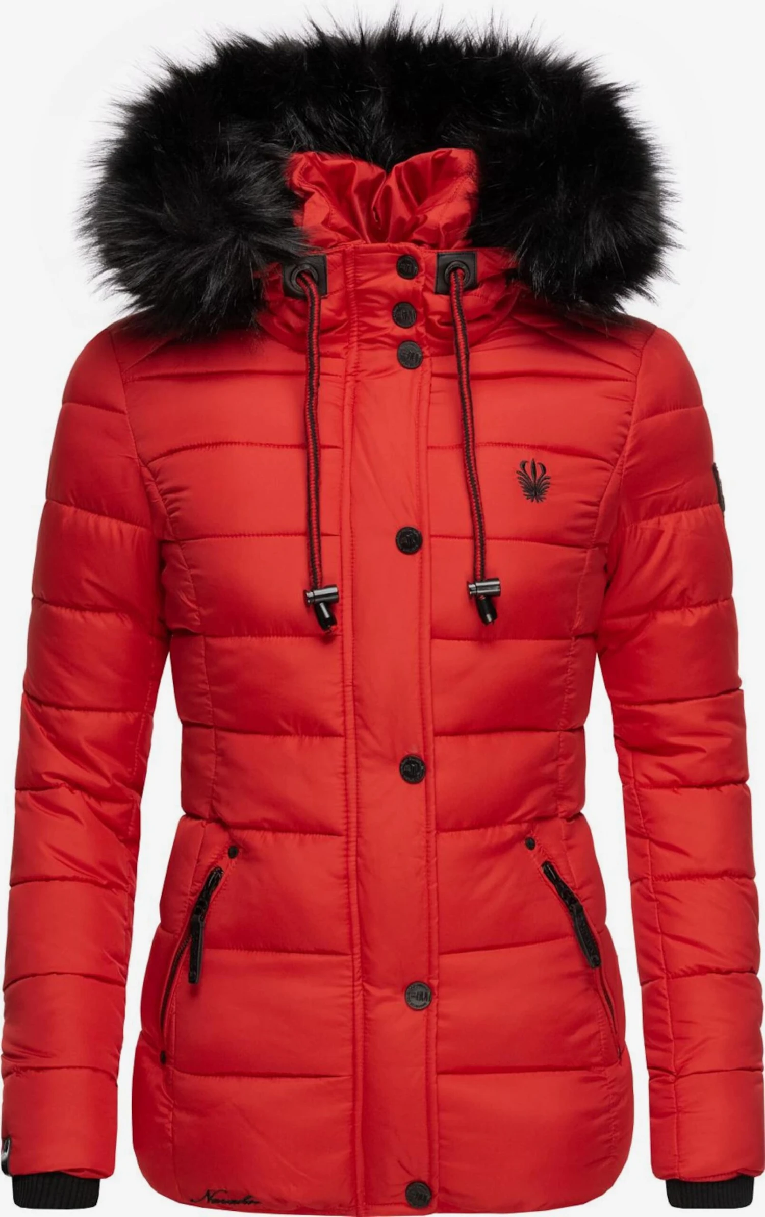 Navahoo Winterjassen Winterjas Zuckerbiene Dames Knalrood 1 Navahoo Winterjassen Winterjas Zuckerbiene Dames Knalrood