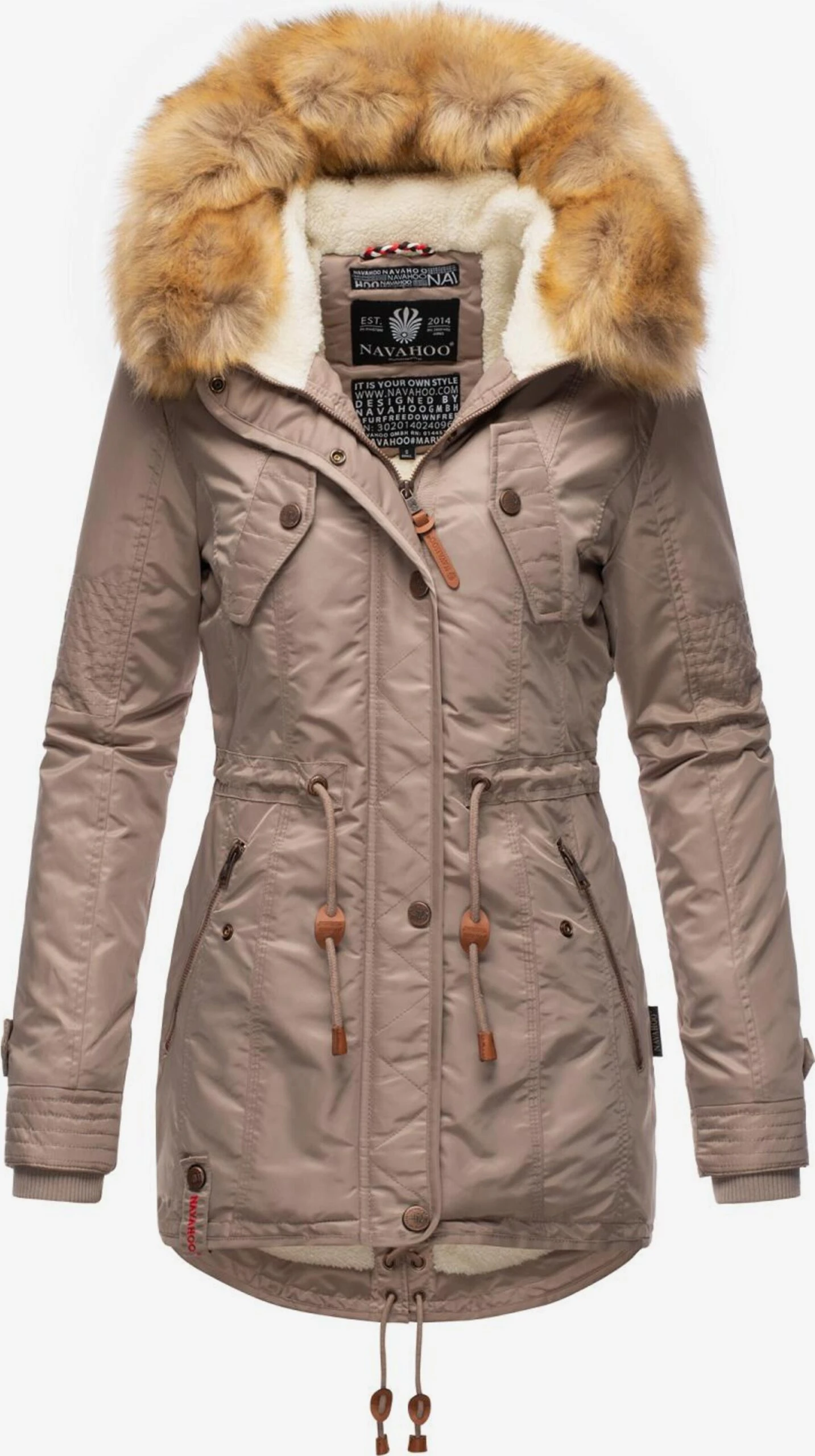Navahoo Parkas Winterparka La Viva Dames Greige 2 Navahoo Parkas Winterparka La Viva Dames Greige - Afbeelding 2