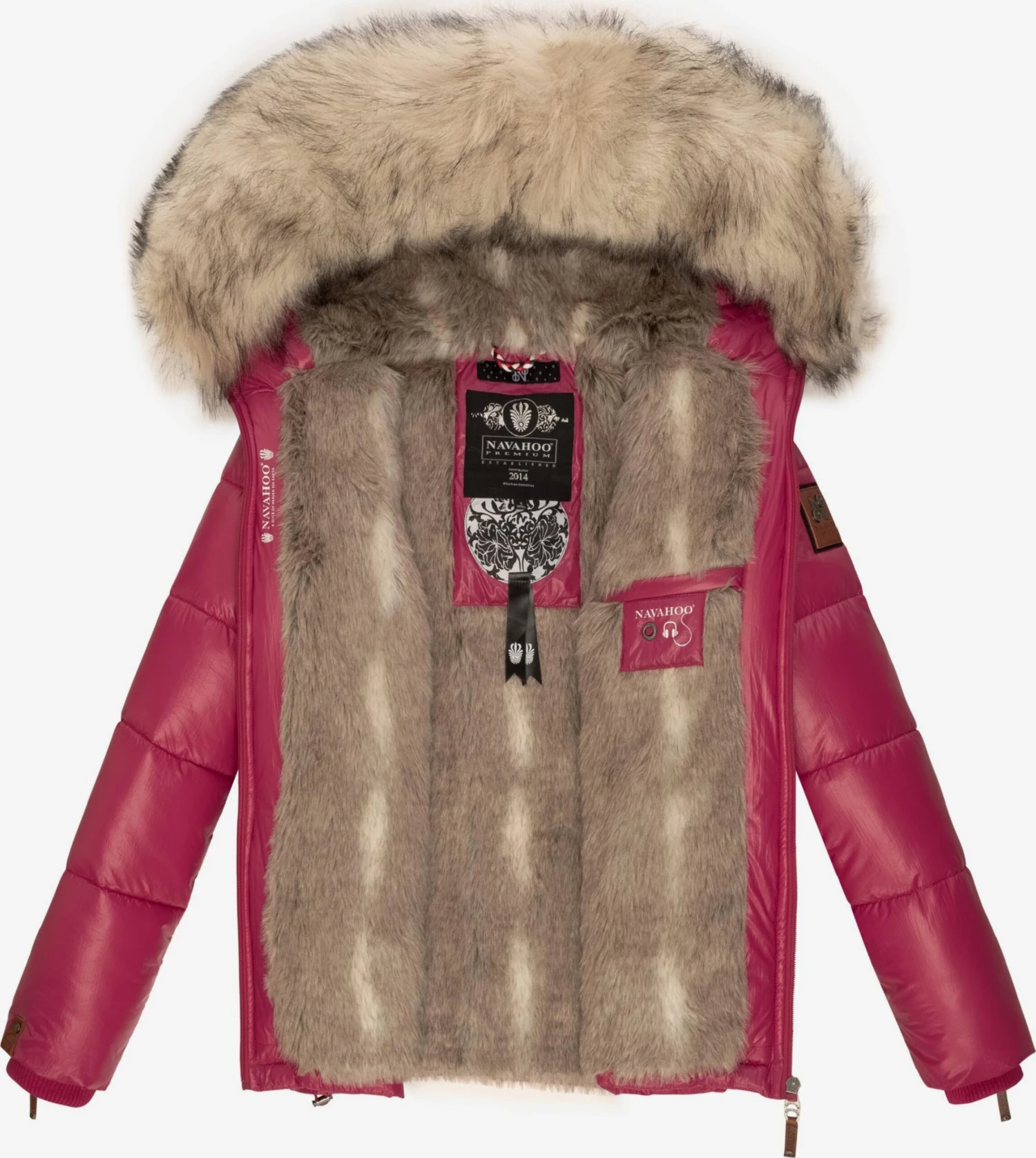 Navahoo Winterjassen Winterjas Tikunaa Dames Fuchsia 5 Navahoo Winterjassen Winterjas Tikunaa Dames Fuchsia - Afbeelding 5