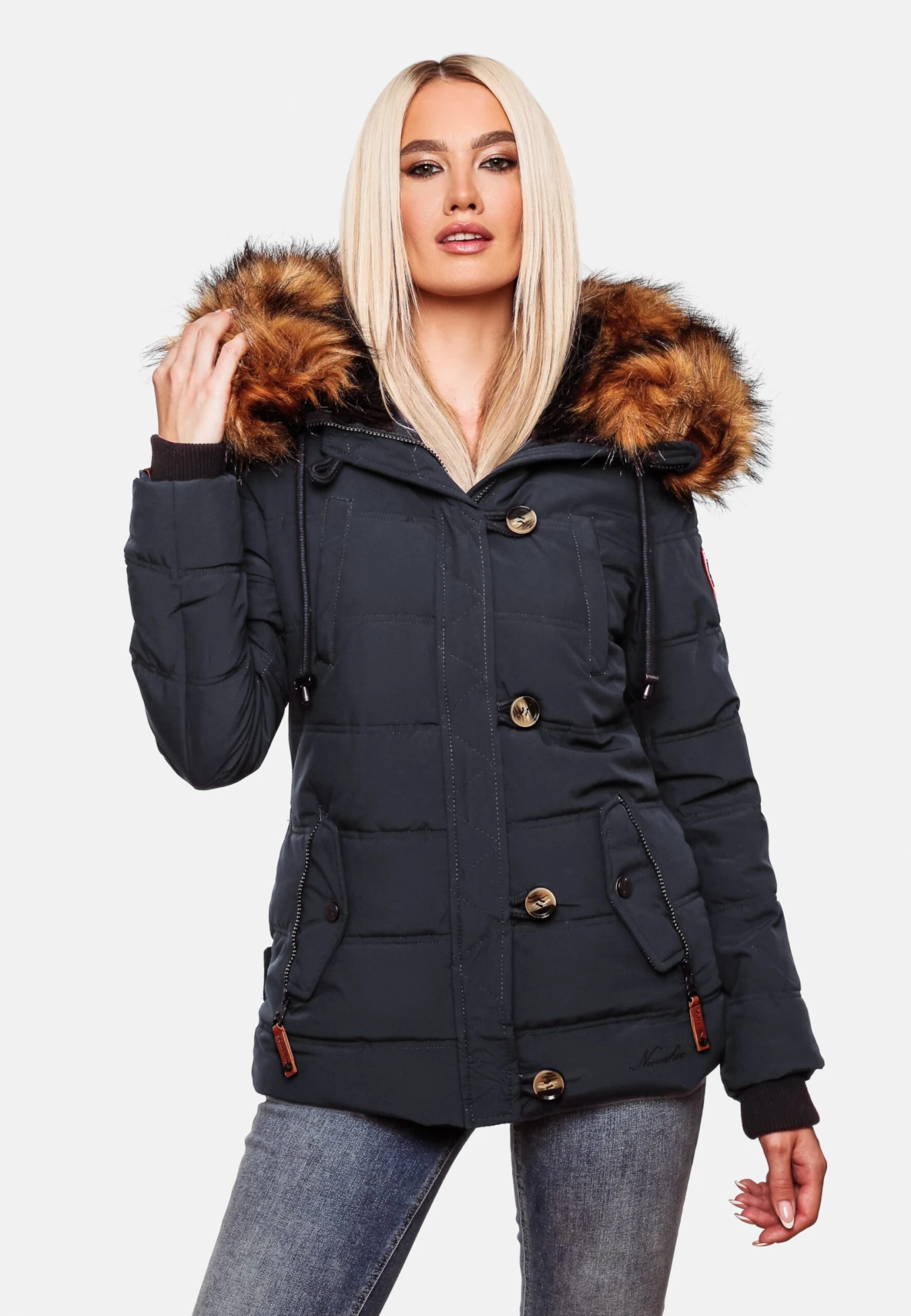 Navahoo Winterjassen Winterjas Zoja Dames Donkerblauw 6 Navahoo Winterjassen Winterjas Zoja Dames Donkerblauw - Afbeelding 6