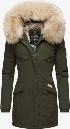 Navahoo Parkas Winterparka Cristal Dames Olijfgroen