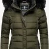 Navahoo Winterjassen Winterjas Miamor Dames Olijfgroen